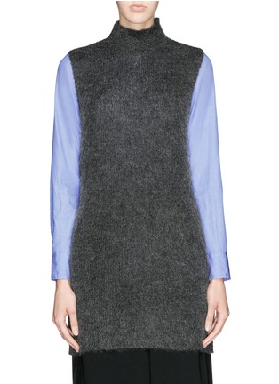 Main View - Click To Enlarge - ELIZABETH AND JAMES - Brushed mohair knit mock turtleneck tunic top
