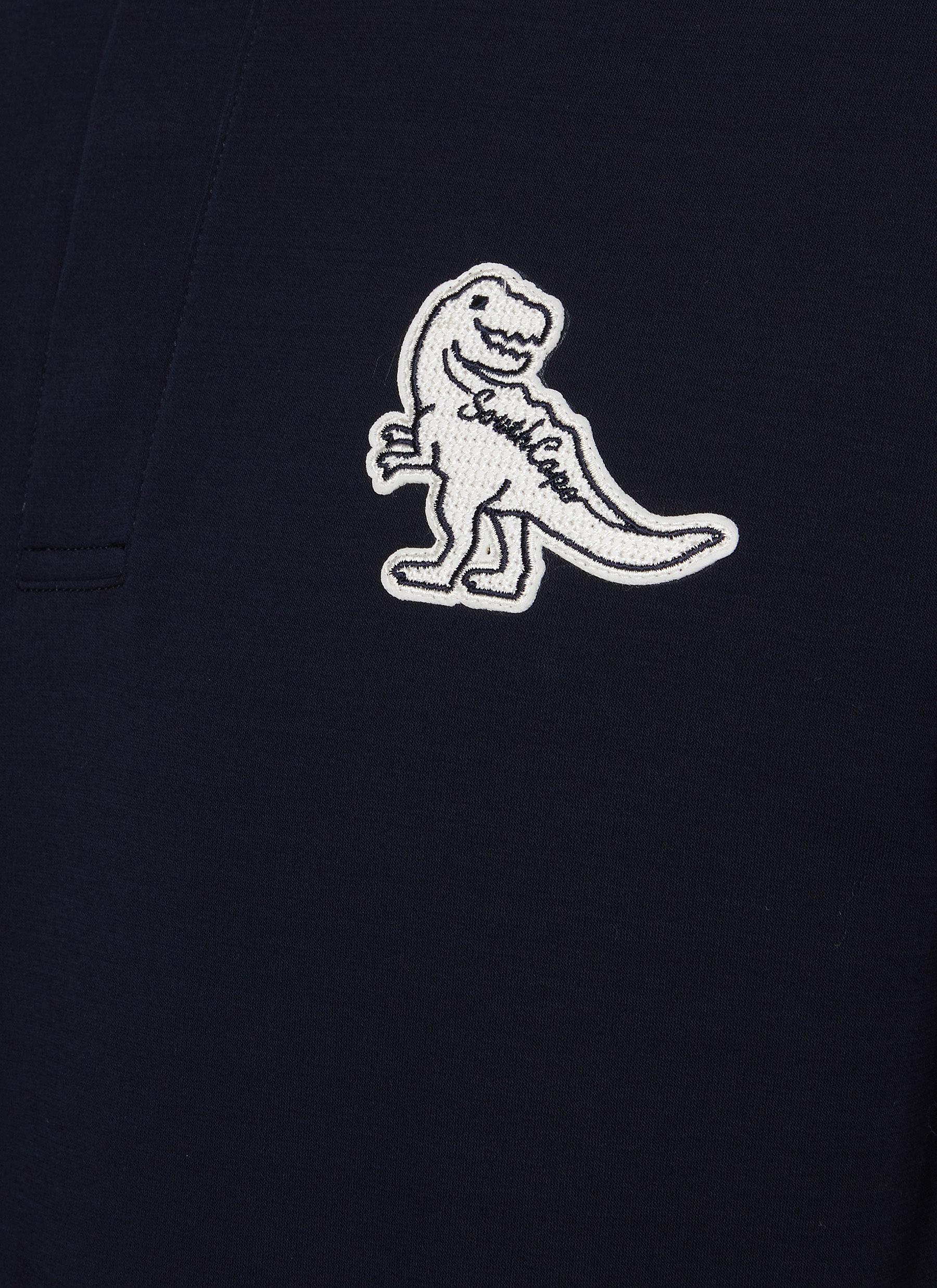 Hidden Placket Contrast Patch Polo Shirt - Thumbnail 4