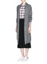 Figure View - Click To Enlarge - ELIZABETH AND JAMES - Brushed mohair knit long cardigan