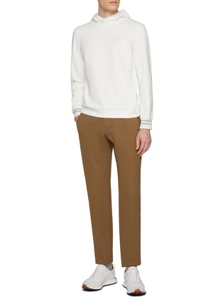 Figure View - Click To Enlarge - SOUTHCAPE - Cropped Contrast Logo Waistband Pants