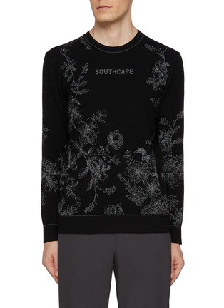 Main View - Click To Enlarge - SOUTHCAPE - Botanical Print Logo Sweater