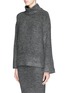 Front View - Click To Enlarge - ELIZABETH AND JAMES - 'Kirk' stretch bouclé knit turtleneck sweater