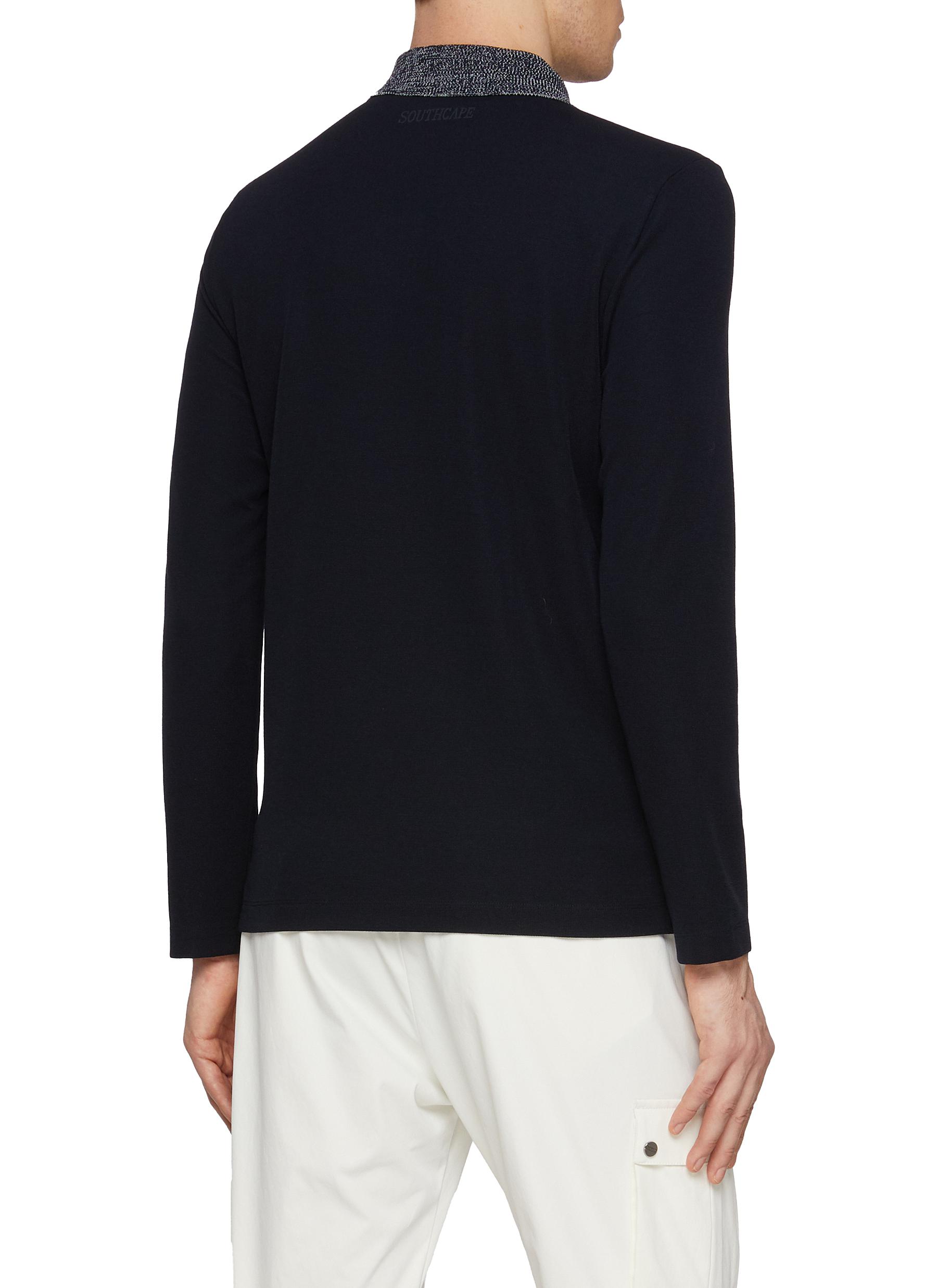 Contrast Neckline Dinosaur Logo Polo Shirt - Thumbnail 3
