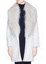 Main View - Click To Enlarge - ELIZABETH AND JAMES - 'Iris' detachable Mongolian fur collar soft focus felted coat
