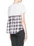 Back View - Click To Enlarge - ELIZABETH AND JAMES - 'Uma' plaid back cotton jersey tee