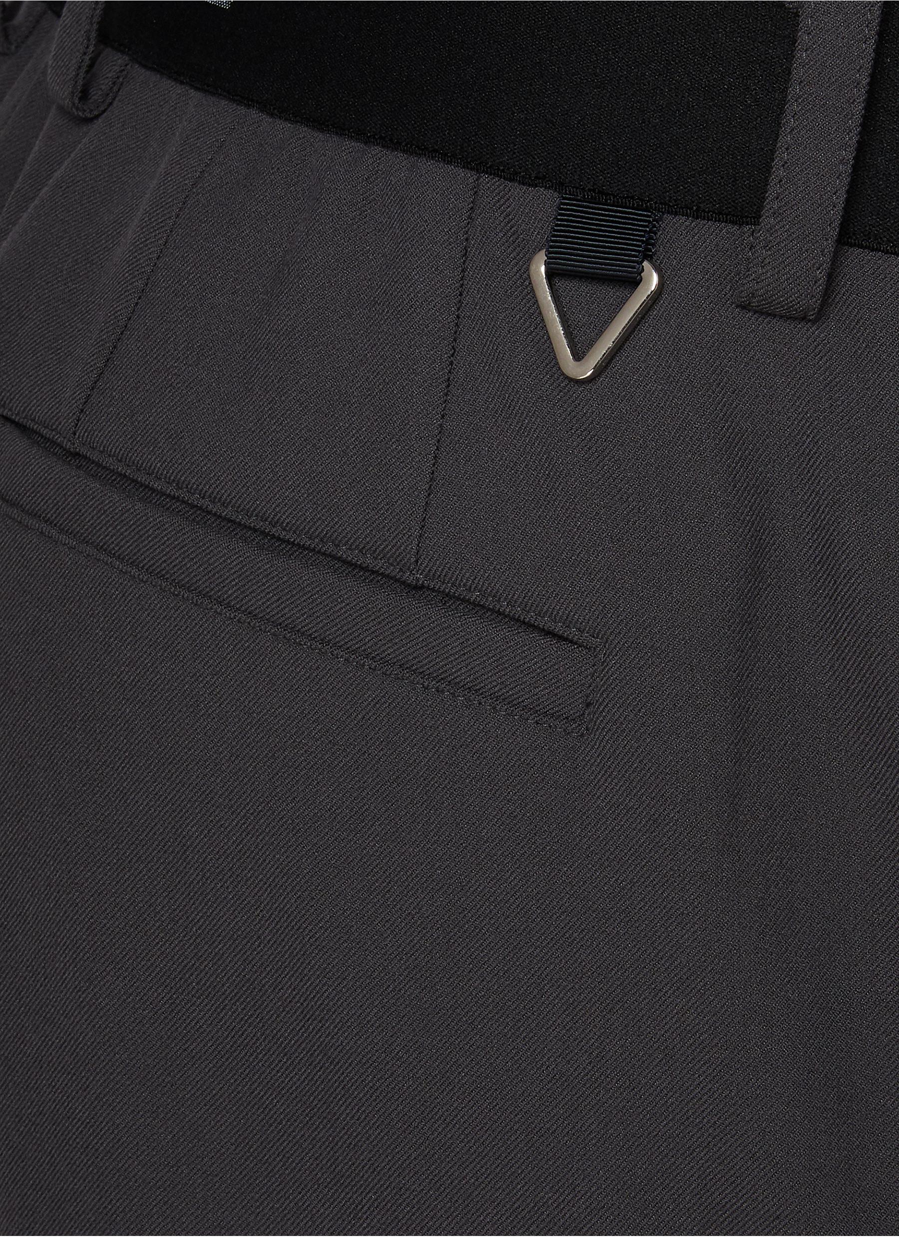 Cropped Contrast Logo Waistband Pants - Thumbnail 4