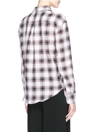 Back View - Click To Enlarge - ELIZABETH AND JAMES - 'New Carine' plaid print cotton voile shirt