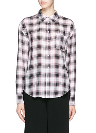 Main View - Click To Enlarge - ELIZABETH AND JAMES - 'New Carine' plaid print cotton voile shirt
