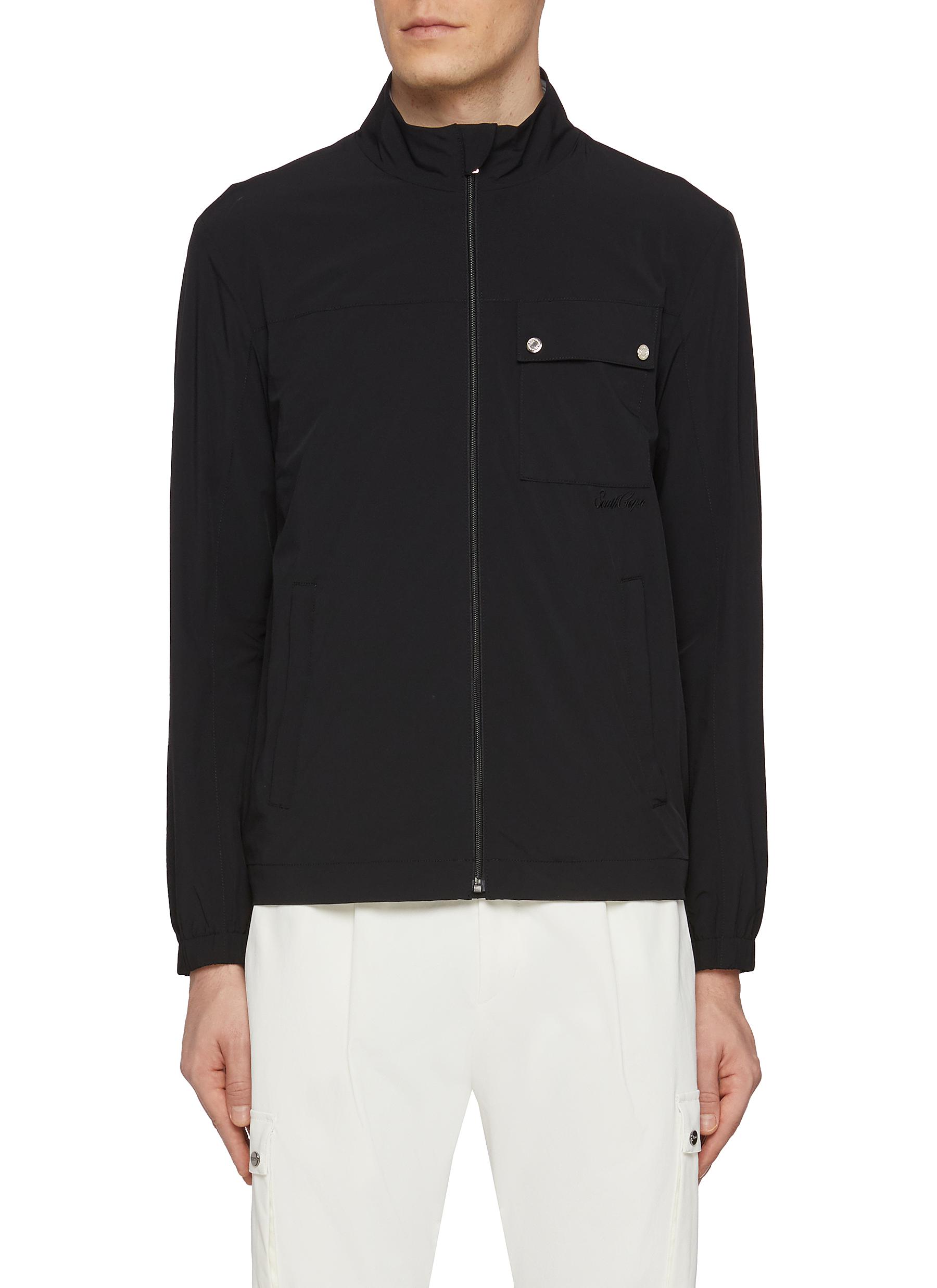 ジャケット・アウター groundY ZIPUP STANDING COLLAR LONG SHIRT LONGLUAN Aviationp Men's Standing Collar Zipper Casual