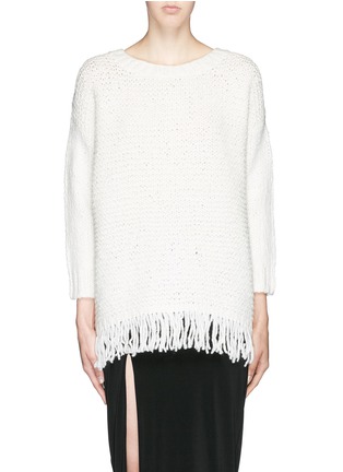 Main View - Click To Enlarge - ELIZABETH AND JAMES - Fringe wool blend chunky knit sweater