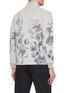 Back View - Click To Enlarge - SOUTHCAPE - Half Zip Botanical Print Logo Sweater