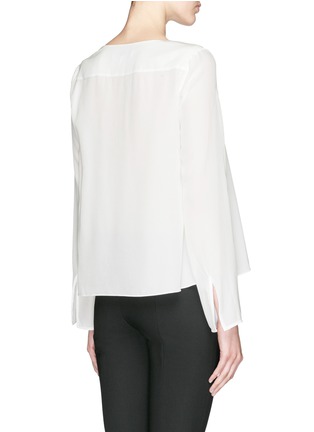 Back View - Click To Enlarge - ELIZABETH AND JAMES - 'Draven' lace-up silk blouse