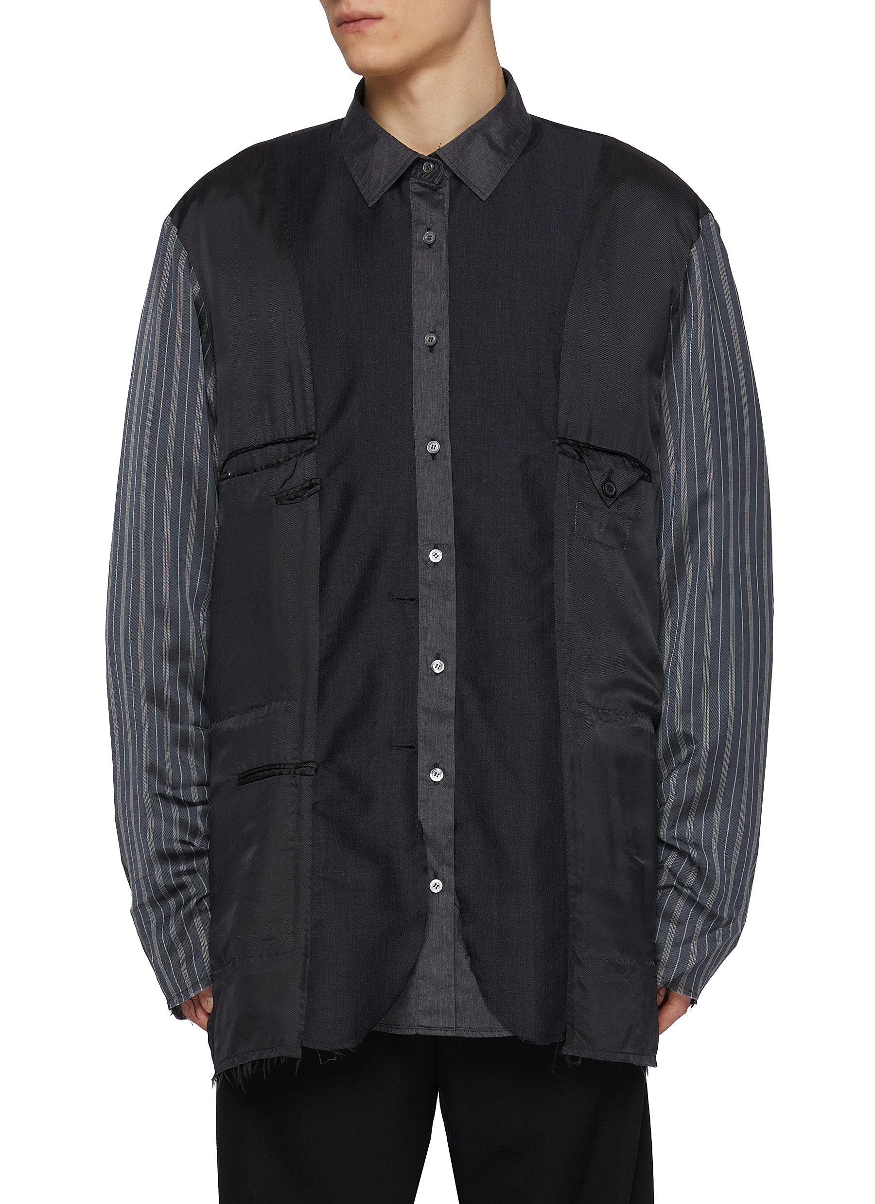 MAISON MARGIELA | Stripe Sleeve Layered Shirt | Men | Lane