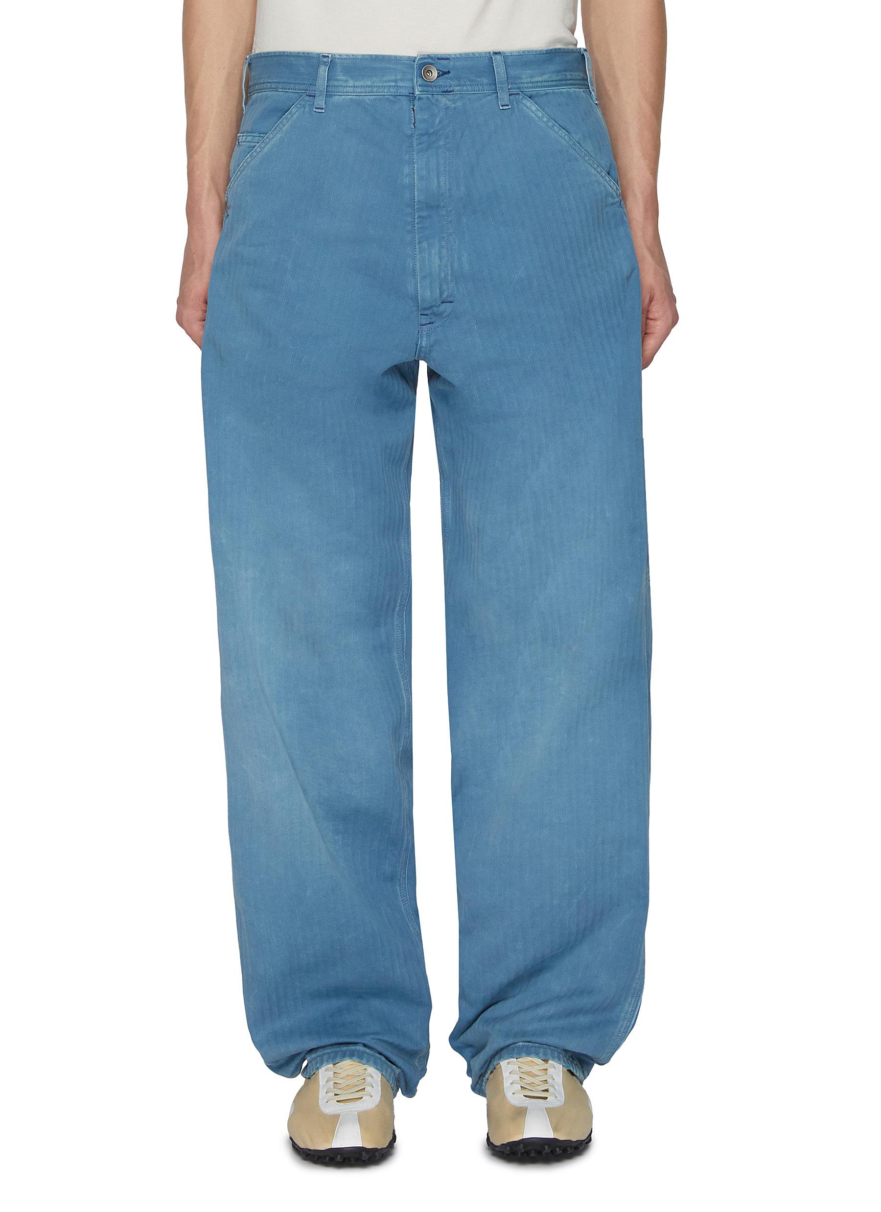 【関税込み】maison margiela Herringbone jeans MAISON MARGIELA | Stone Wash Herringbone Straight Leg Jeans