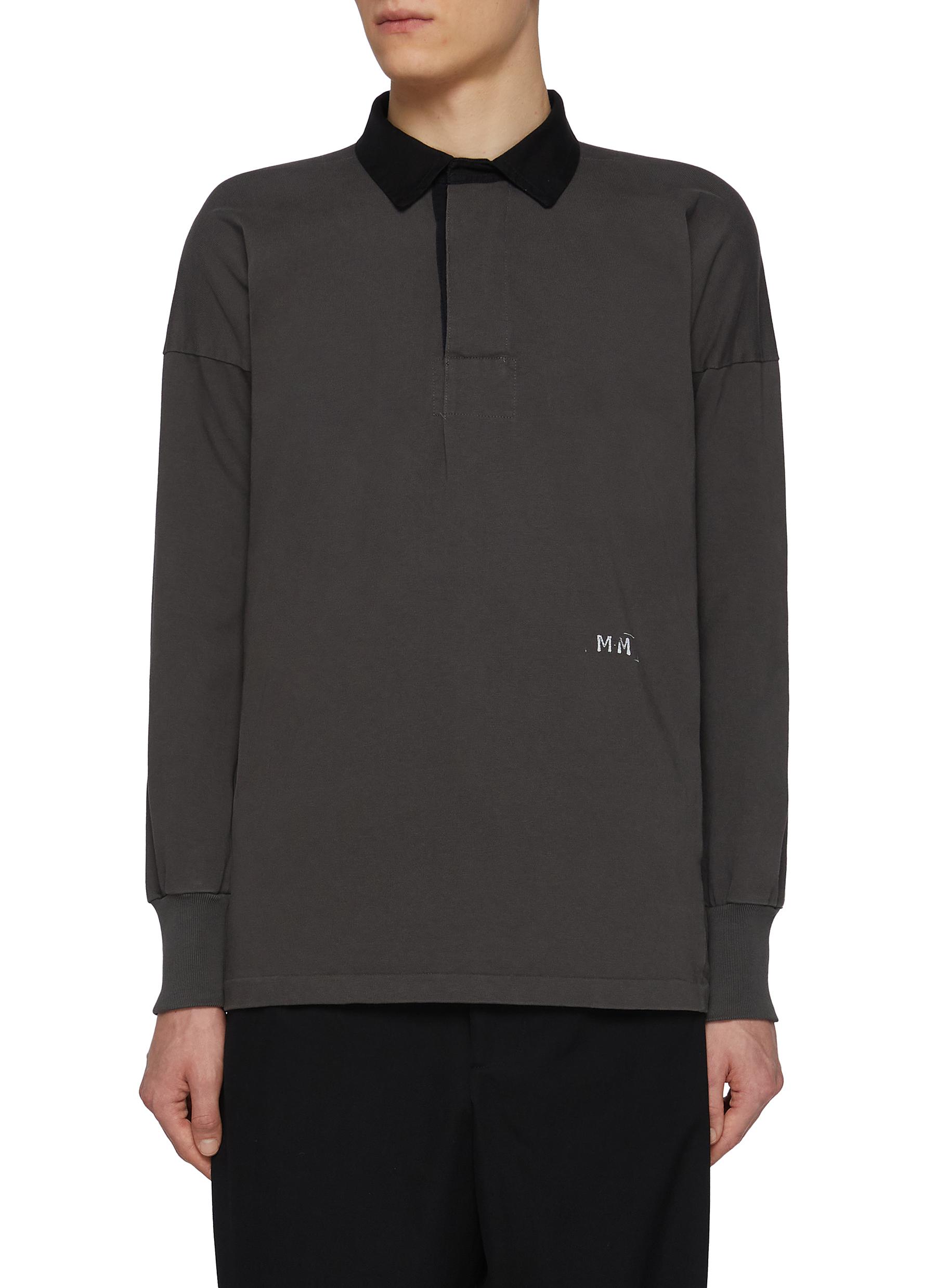 MAISON MARGIELA | Contrast Collar Rugby Cotton Polo Shirt