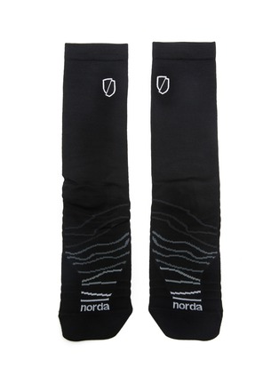 Main View - Click To Enlarge - NORDA - Line Graphic Nylon Socks