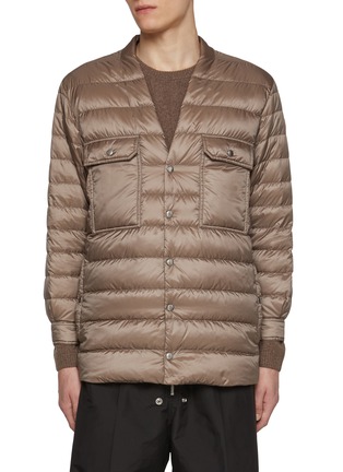 Main View - Click To Enlarge - RICK OWENS  - X Moncler Longue Saison Puffer Shirt Jacket