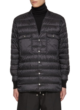 Main View - Click To Enlarge - RICK OWENS  - X Moncler Longue Saison Puffer Shirt Jacket