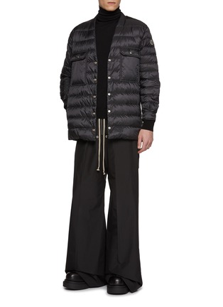 Figure View - Click To Enlarge - RICK OWENS  - X Moncler Longue Saison Puffer Shirt Jacket