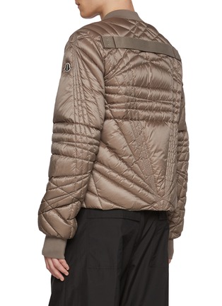 Back View - Click To Enlarge - RICK OWENS  - X Moncler Longue Saison Quilted Megapenta Flight Puffer Jacket