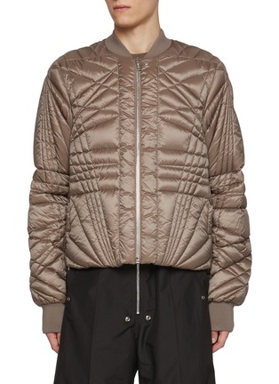 Main View - Click To Enlarge - RICK OWENS  - X Moncler Longue Saison Quilted Megapenta Flight Puffer Jacket