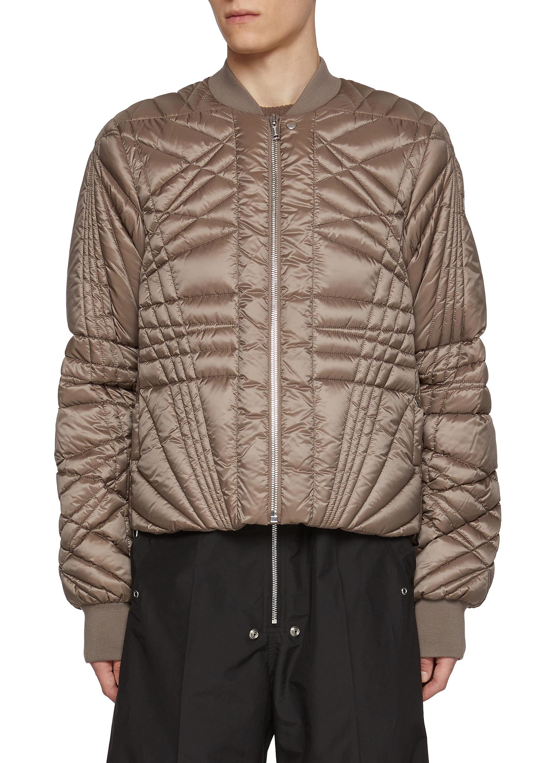 RICK OWENS X Moncler Longue Saison Quilted Megapenta Flight Puffer Jacket Men Lane Crawford