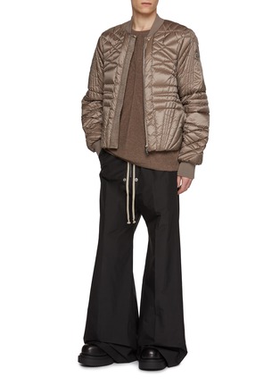 Figure View - Click To Enlarge - RICK OWENS  - X Moncler Longue Saison Quilted Megapenta Flight Puffer Jacket