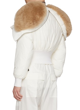 Back View - Click To Enlarge - RICK OWENS  - X Moncler Alice Cropped Parka Jacket