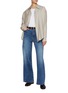 Figure View - Click To Enlarge - FRAME - Le Slim Palazzo Fray Hem Cotton Blend Jeans