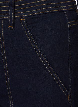  - FRAME - The Trapunto Cotton Blend Straight Leg Jeans