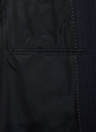  - DRIES VAN NOTEN - Bays Camp Collar Single Breasted Pinstripe Wool Blazer