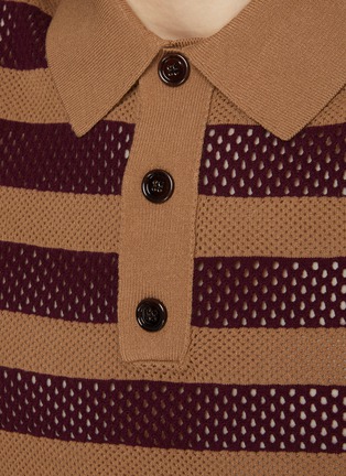  - DRIES VAN NOTEN - Mercy Contrast Stripe Knitted Polo Shirt