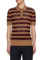Tシャツ・カットソー Dries Van Noten Dries Van Noten Mercy Polo Dries Van Noten Mercy Striped Knit Polo Shirt | Saks Fifth