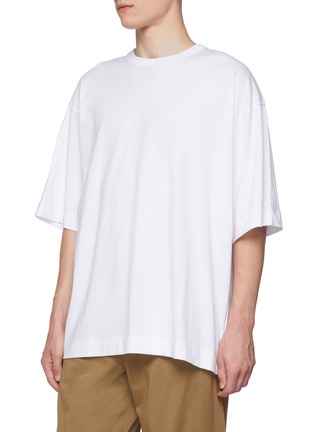 Detail View - Click To Enlarge - DRIES VAN NOTEN - Heaton Sheer Pocket Cotton Blend T-Shirt