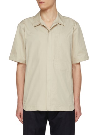 Main View - Click To Enlarge - DRIES VAN NOTEN - Camado Side Slit Pocket Cotton Shirt