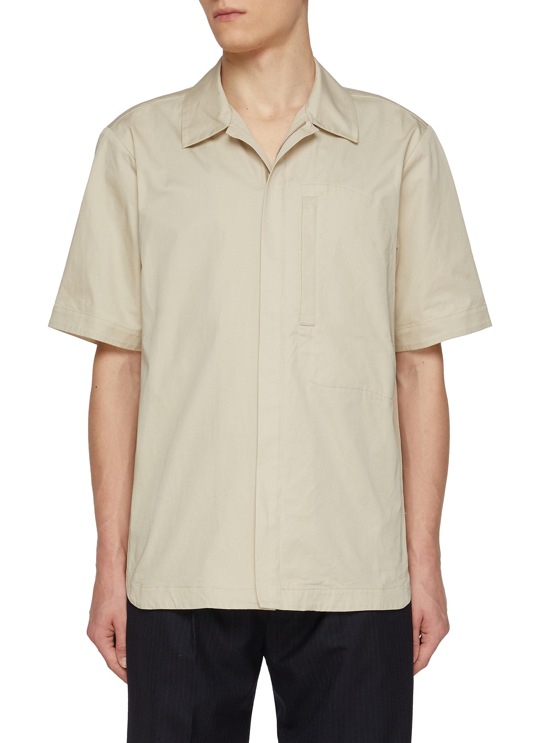DRIES VAN NOTEN | Camado Side Slit Pocket Cotton Shirt | Men