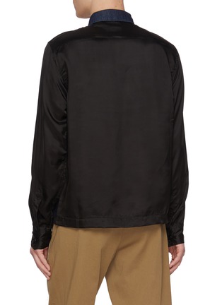 Back View - Click To Enlarge - DRIES VAN NOTEN - Corran Two-Toned Hidden Placket Pocket Shirt