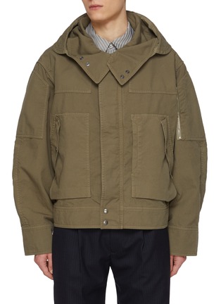 Main View - Click To Enlarge - DRIES VAN NOTEN - Varsen Multi-Pocket Hooded Cotton Jacket