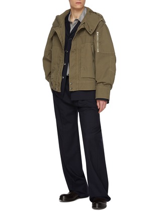 Figure View - Click To Enlarge - DRIES VAN NOTEN - Varsen Multi-Pocket Hooded Cotton Jacket