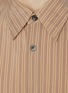  - DRIES VAN NOTEN - Croom Point Collar Striped Cotton Blend Shirt