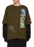 Main View - Click To Enlarge - DRIES VAN NOTEN - Hemmings Layered Sleeve Graphic Print Slogan Cotton T-Shirt