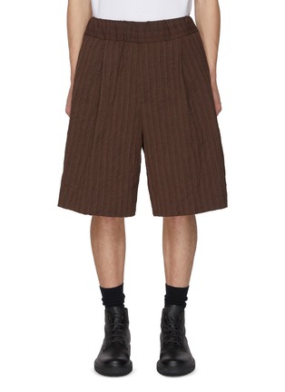 Main View - Click To Enlarge - DRIES VAN NOTEN - Plato Elasticated Crinkled Shorts