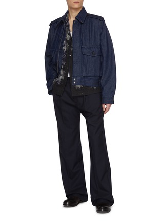 Figure View - Click To Enlarge - DRIES VAN NOTEN - Vleo Dark Wash Flap Pocket Denim Jacket