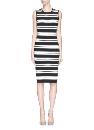 Main View - Click To Enlarge - ST. JOHN - Variegated stripe sculpture knit dress