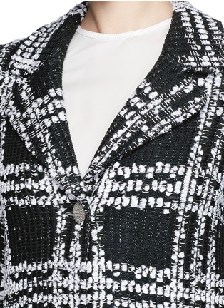 Detail View - Click To Enlarge - ST. JOHN - Plaid check eyelash knit jacket
