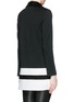 Back View - Click To Enlarge - ST. JOHN - Contrast collar stripe hem Milano knit jacket