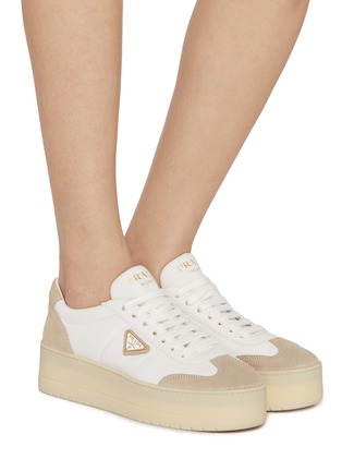 Figure View - Click To Enlarge - PRADA - Downtown Bold Leather Women's Sneakers