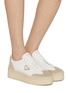 Figure View - Click To Enlarge - PRADA - Downtown Bold Leather Women's Sneakers