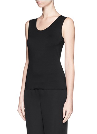 Front View - Click To Enlarge - ARMANI COLLEZIONI - Stretch jersey tank top
