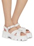 Figure View - Click To Enlarge - PRADA - Monolith Soft Cage Sandals